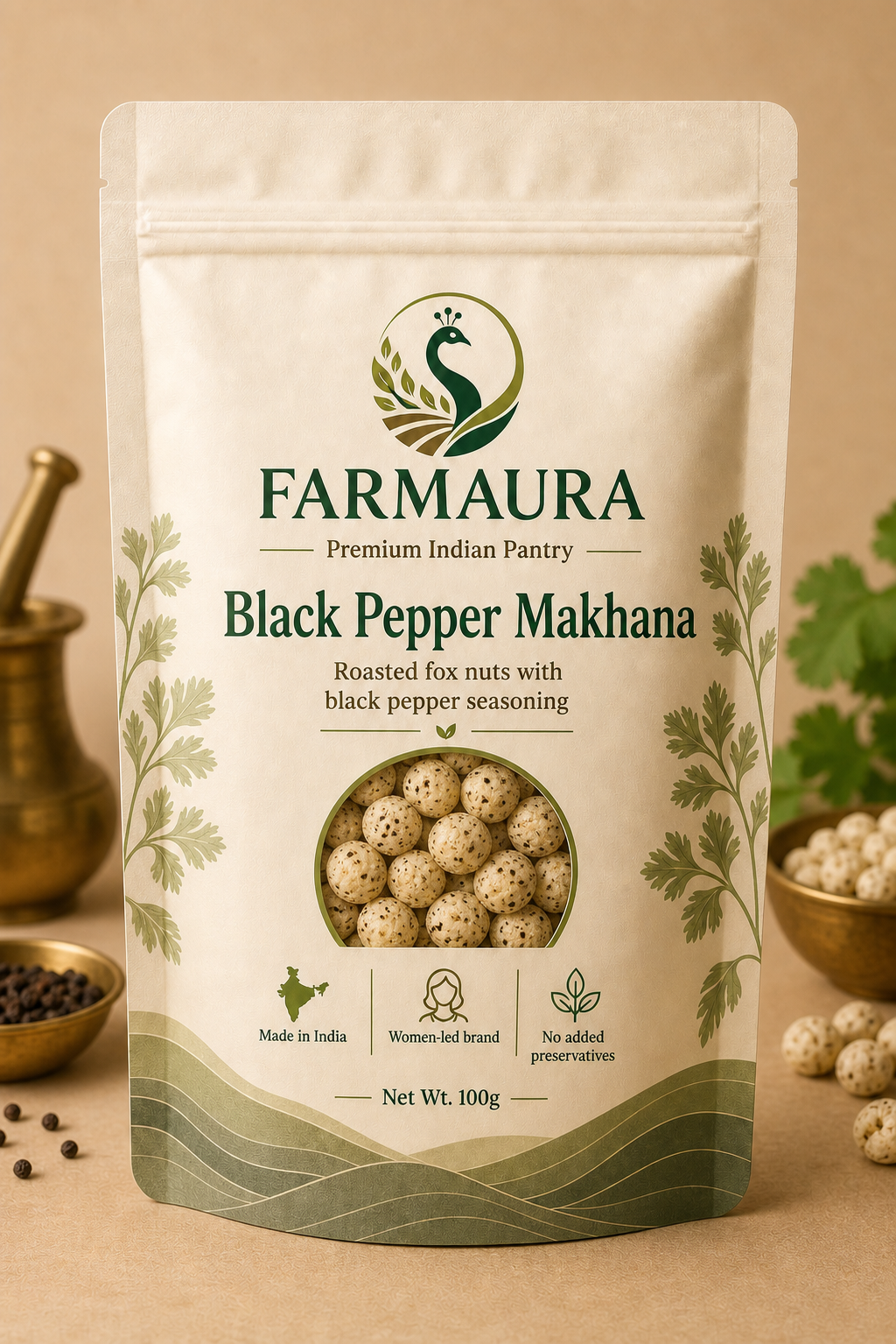 Black Pepper Makhana front package