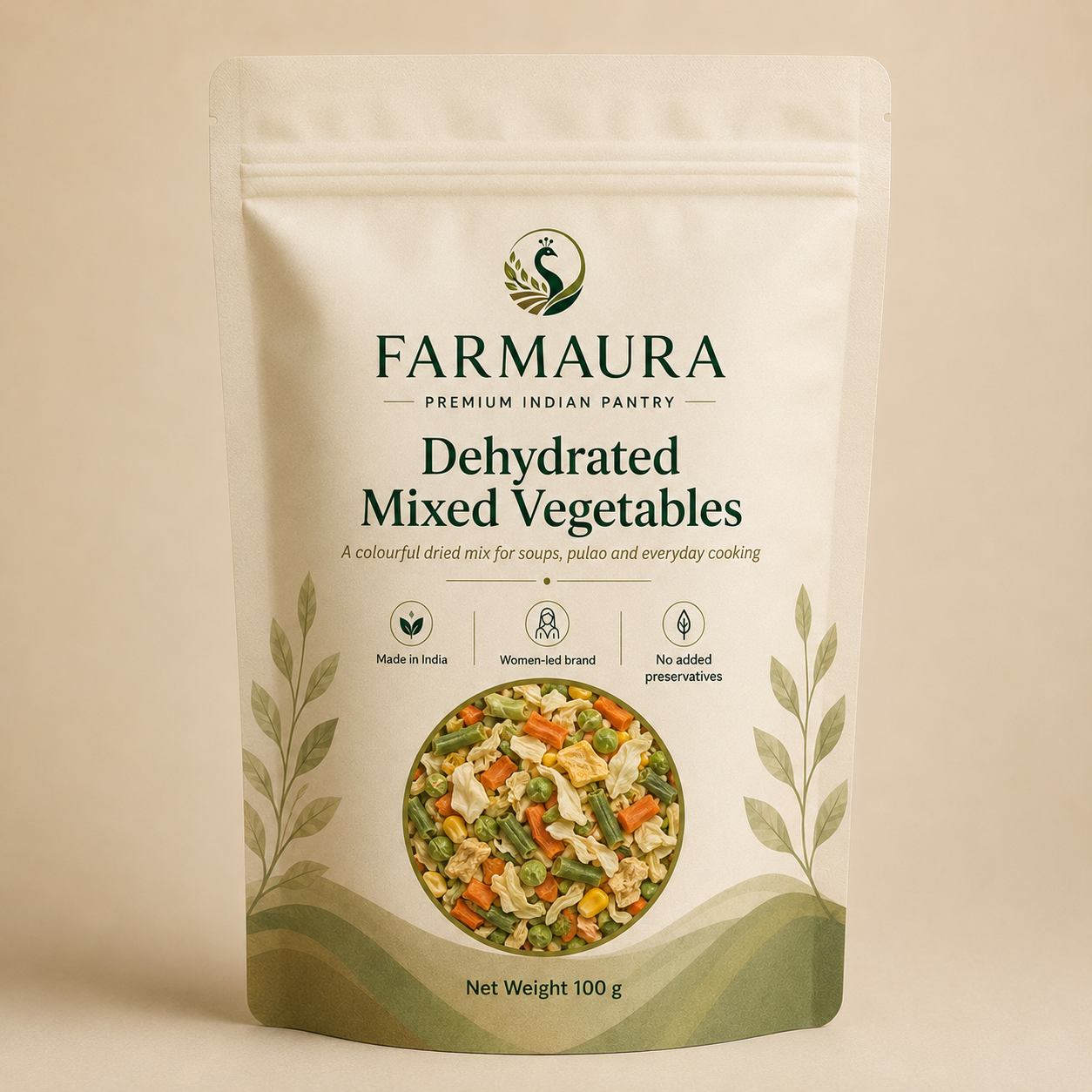 Dehydrated Mixed Vegetables front package