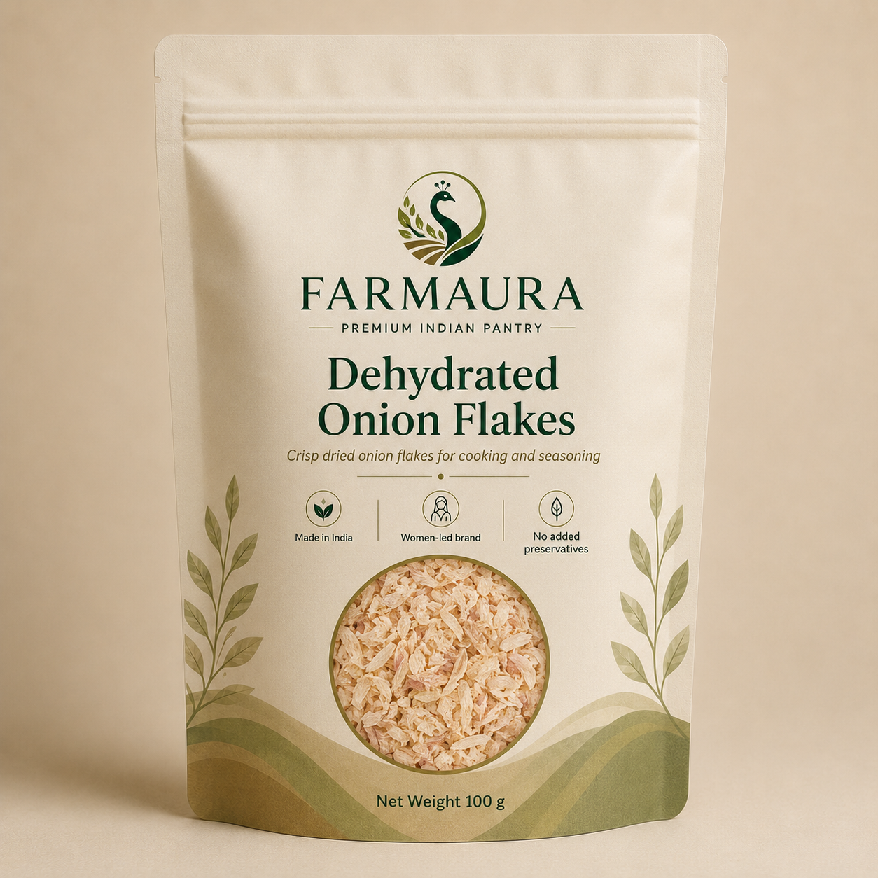 Dehydrated Onion Flakes front package