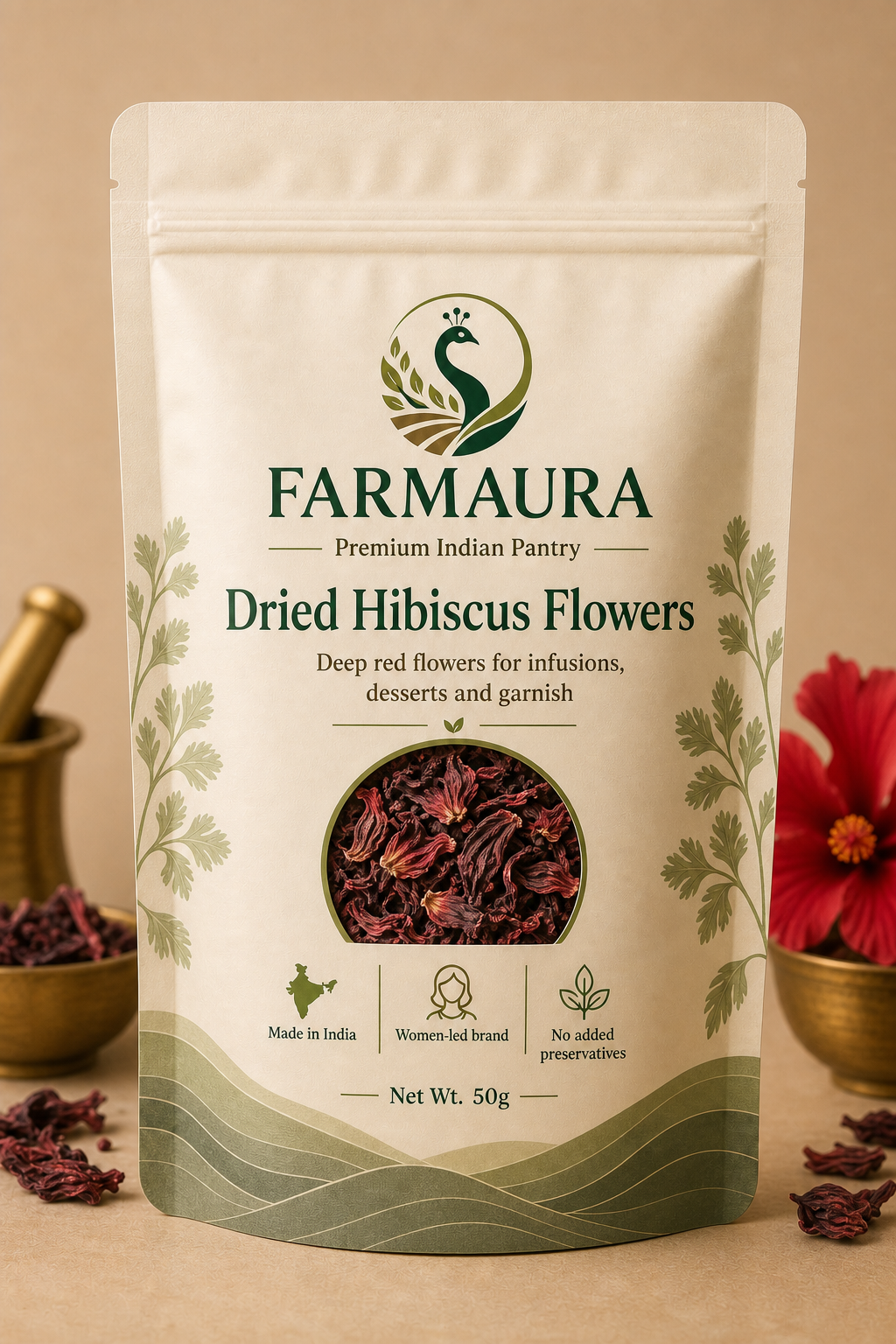 Dried Hibiscus Flowers front package