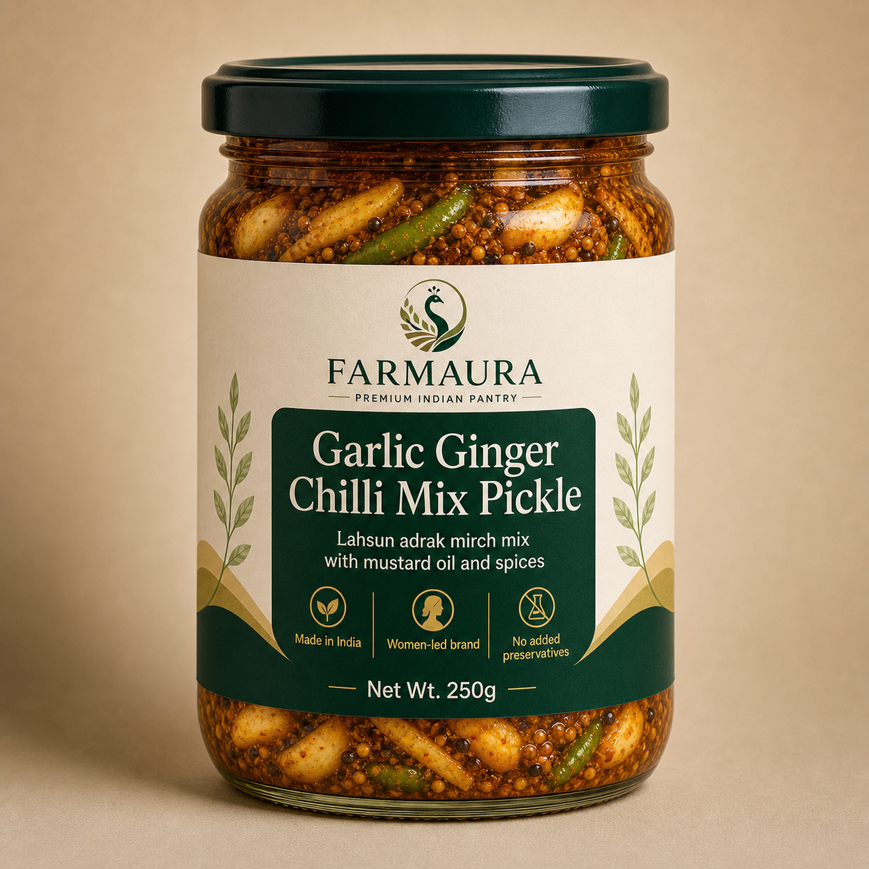 Garlic Ginger Chilli Mix Pickle front package