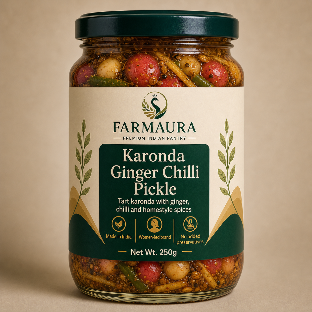 Karonda Ginger Chilli Pickle front package