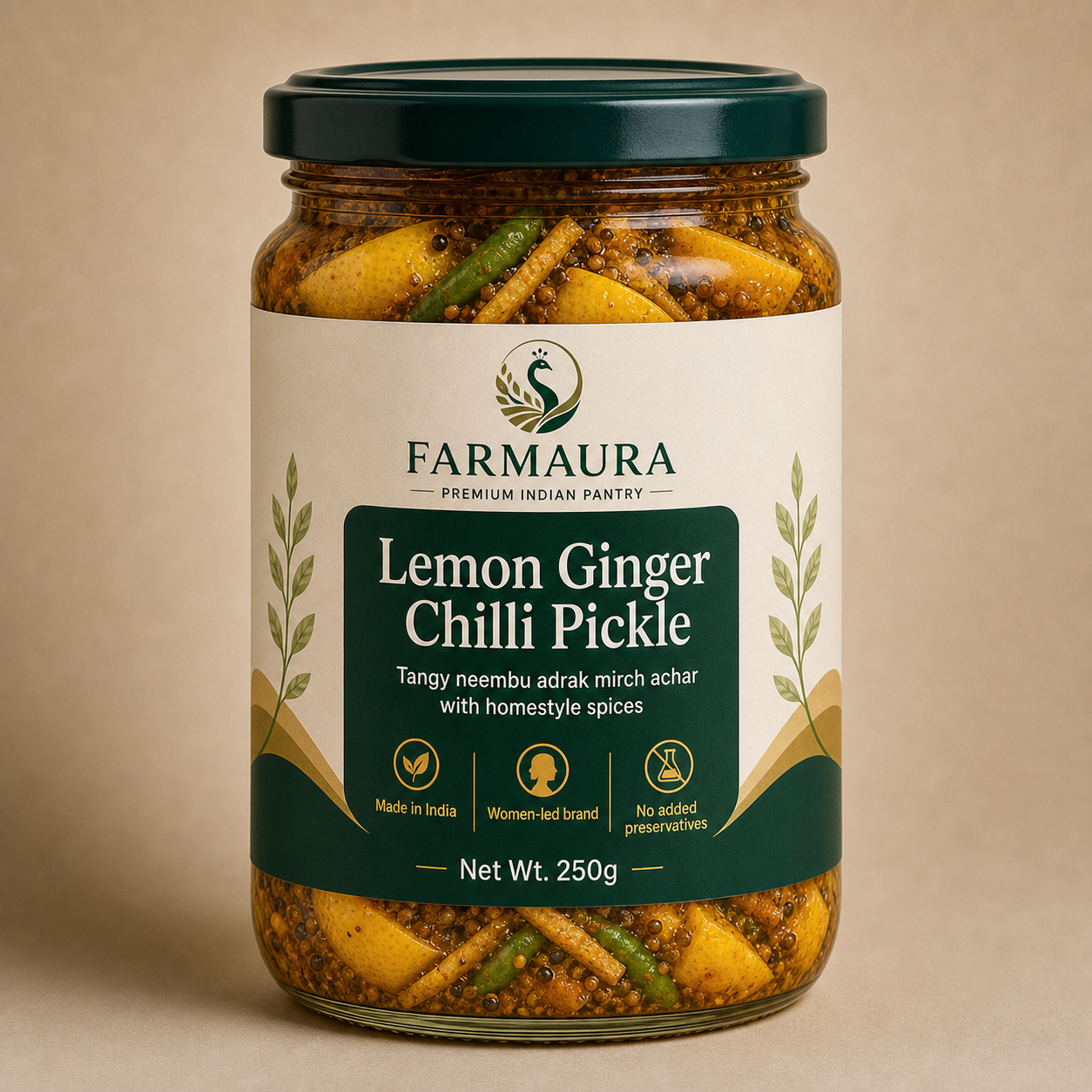 Lemon Ginger Chilli Pickle front package